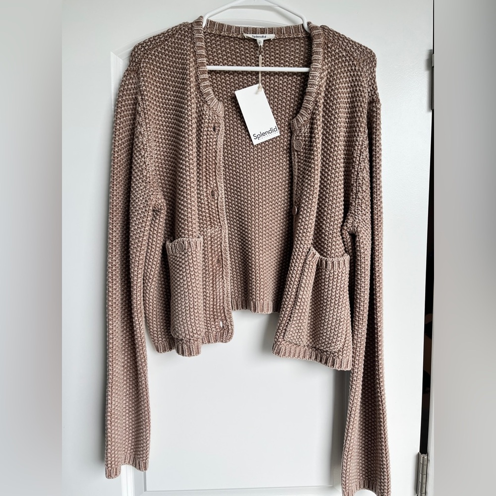 Splendid Women's Brown Cardigan Sweater